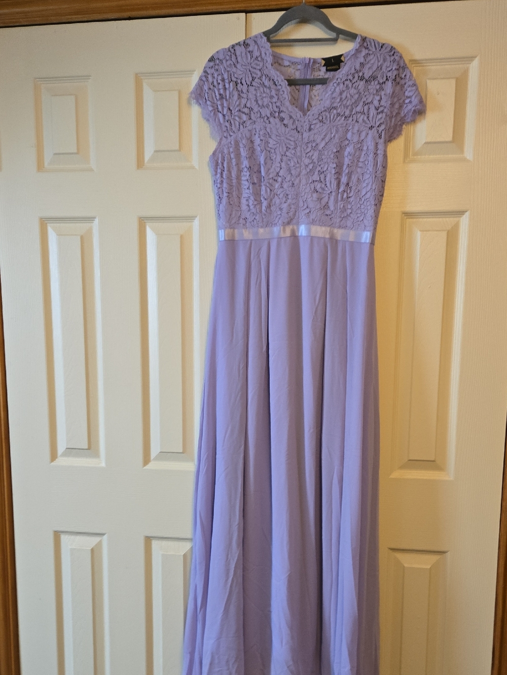 Miusol Lavender Lace Bodice Maxi Dress